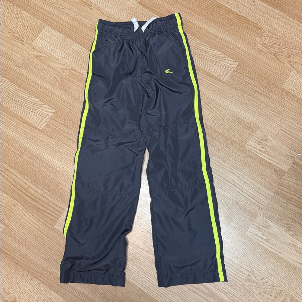 Carter's Gray Joggers with Neon Yellow Stripes. Activewear Athleisure Sporty
